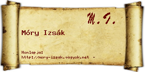 Móry Izsák névjegykártya